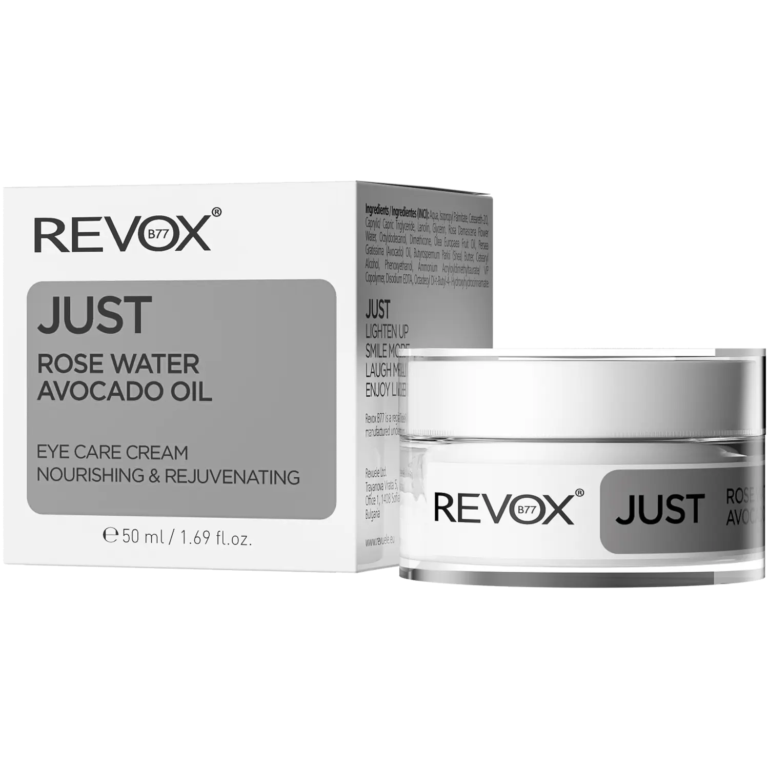 

Revox Just Rose Water Avocado Oil крем для глаз с розой, 50 мл