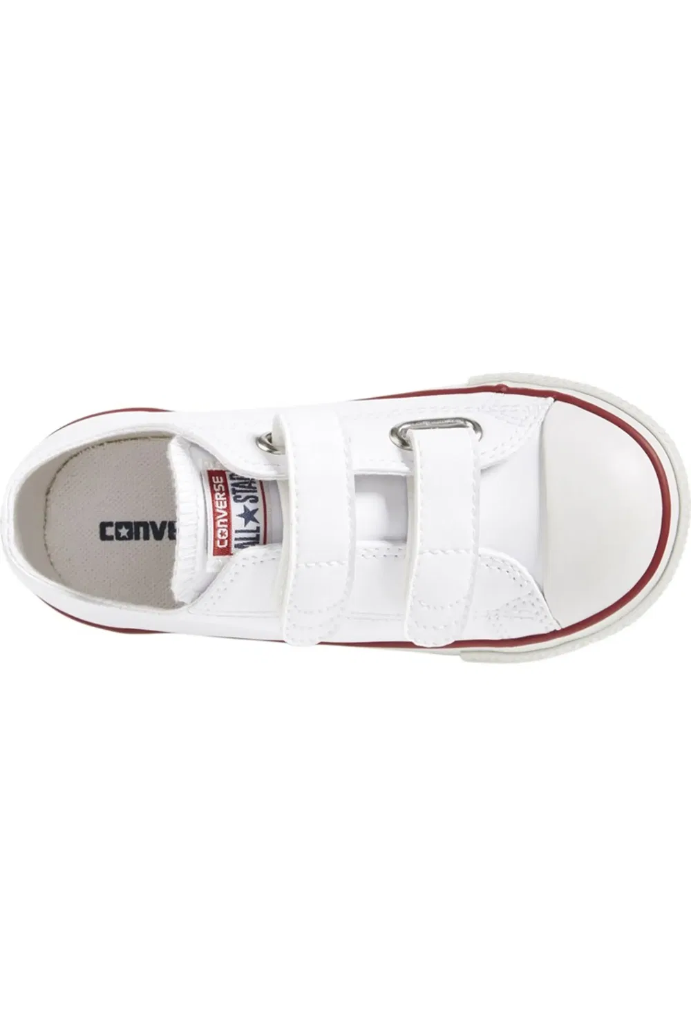 Кроссовки детские на липучках Chuck Taylor All Star 2V Ox Converse, белый — фото 3
