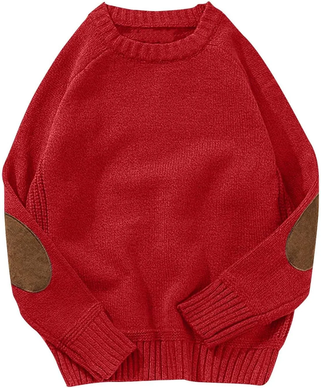 

Зимний мужской свитер в стиле винтаж с налокотниками