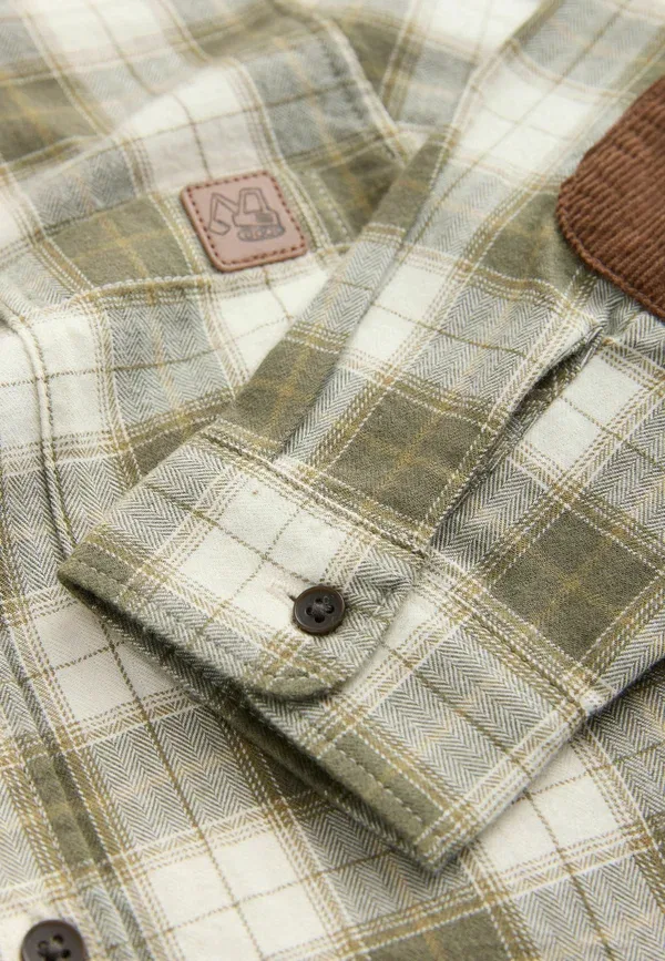 Рубашка с длинным рукавом Regular Fit Check Shirt Next, Green Ecru, зеленый — фото 3
