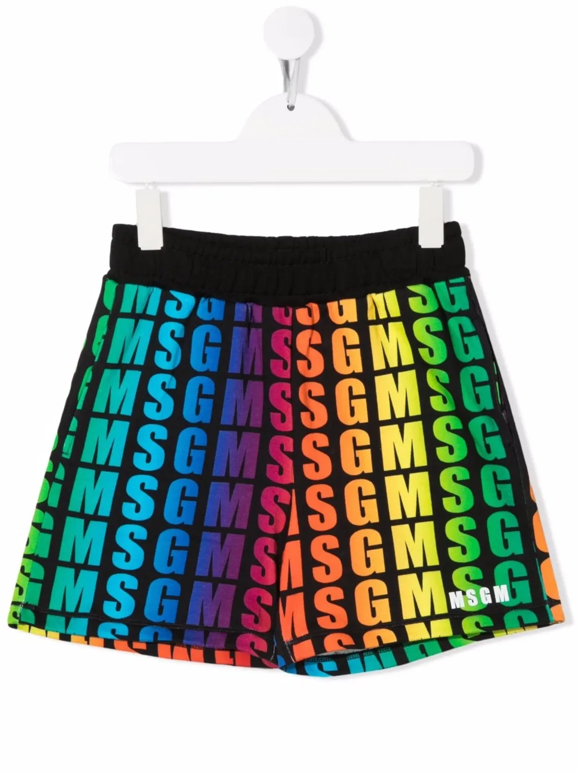 Шорты с принтом радуга MSGM, черный