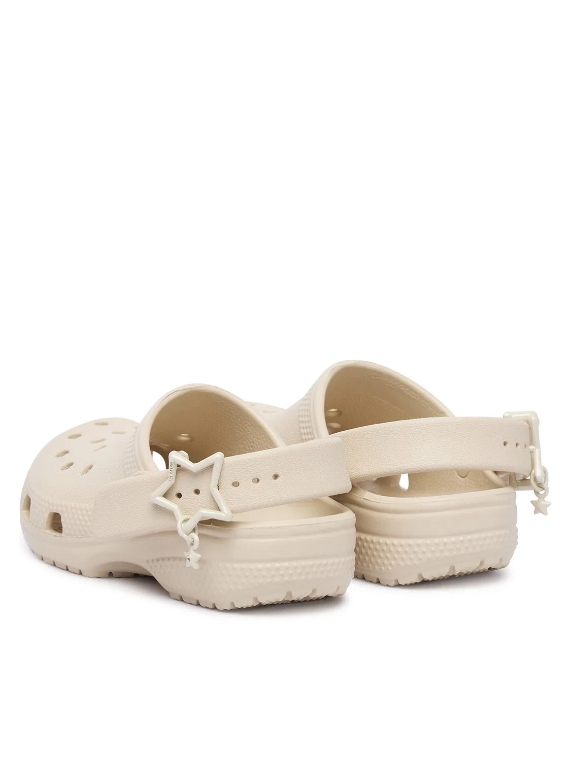 Шлепанцы для девочки Classic Star Buckle Clog Crocs, светло-бежевый — фото 3