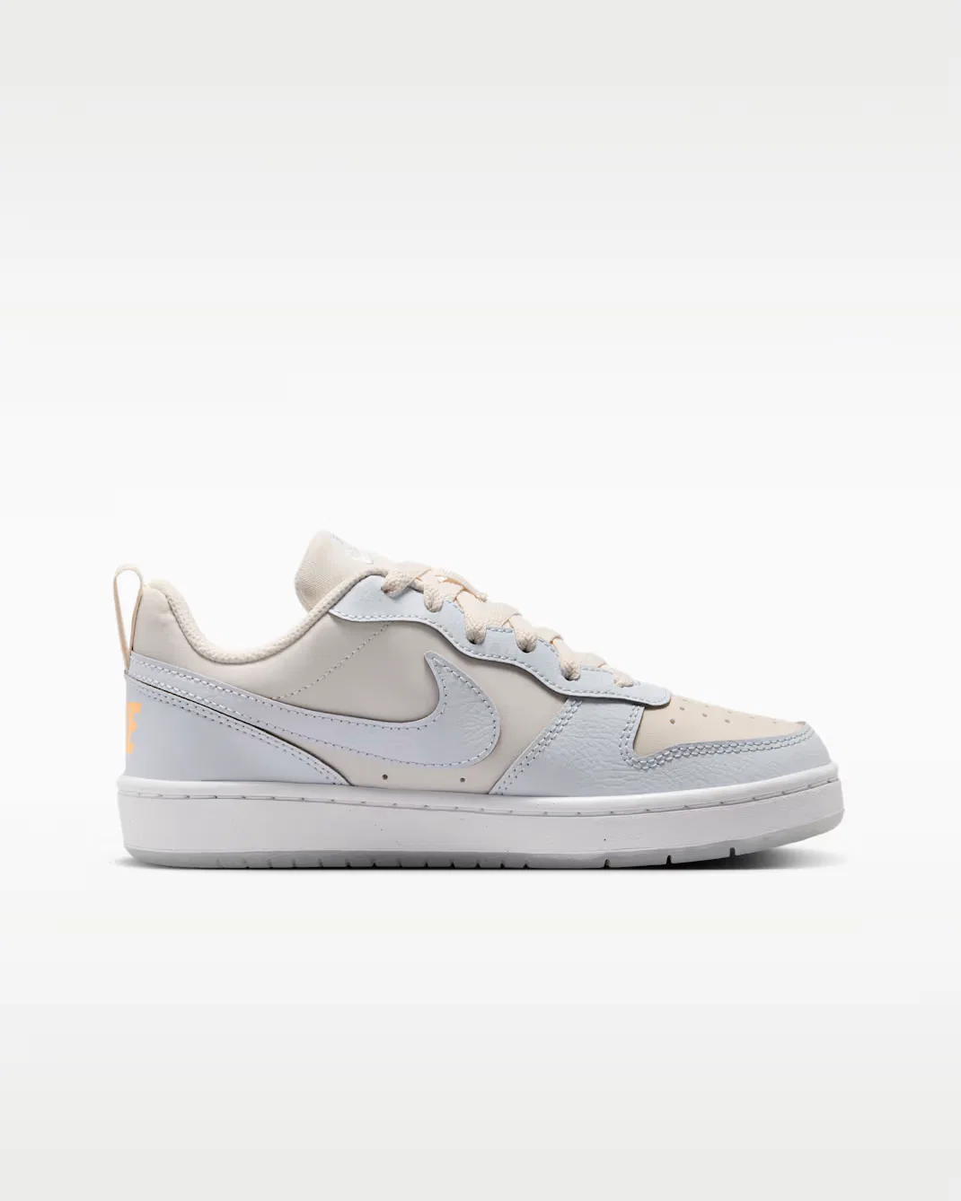 Кроссовки для детей постарше Nike Court Borough Recraft SE, Phantom/White/Tangerine Tint/Football Grey — фото 3