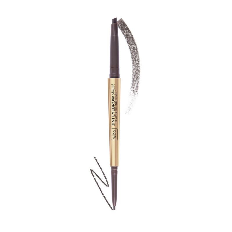 Wibo 3in1 Eyebrow Stylist карандаш для бровей с расческой 2 Dark Brown, 1 шт. — фото 3