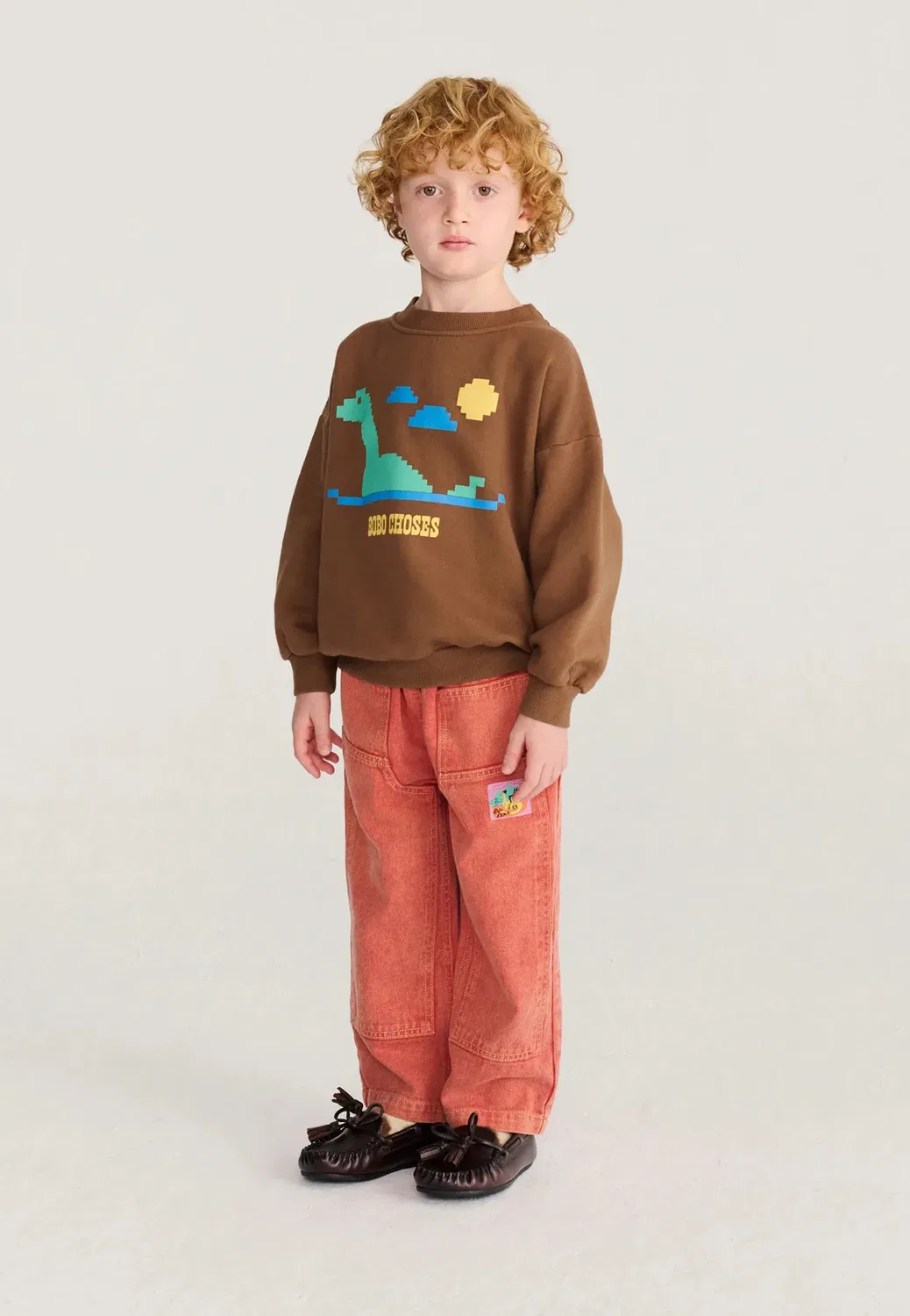 Толстовка унисекс с изображением озерного чудовища Bobo Choses, Brown