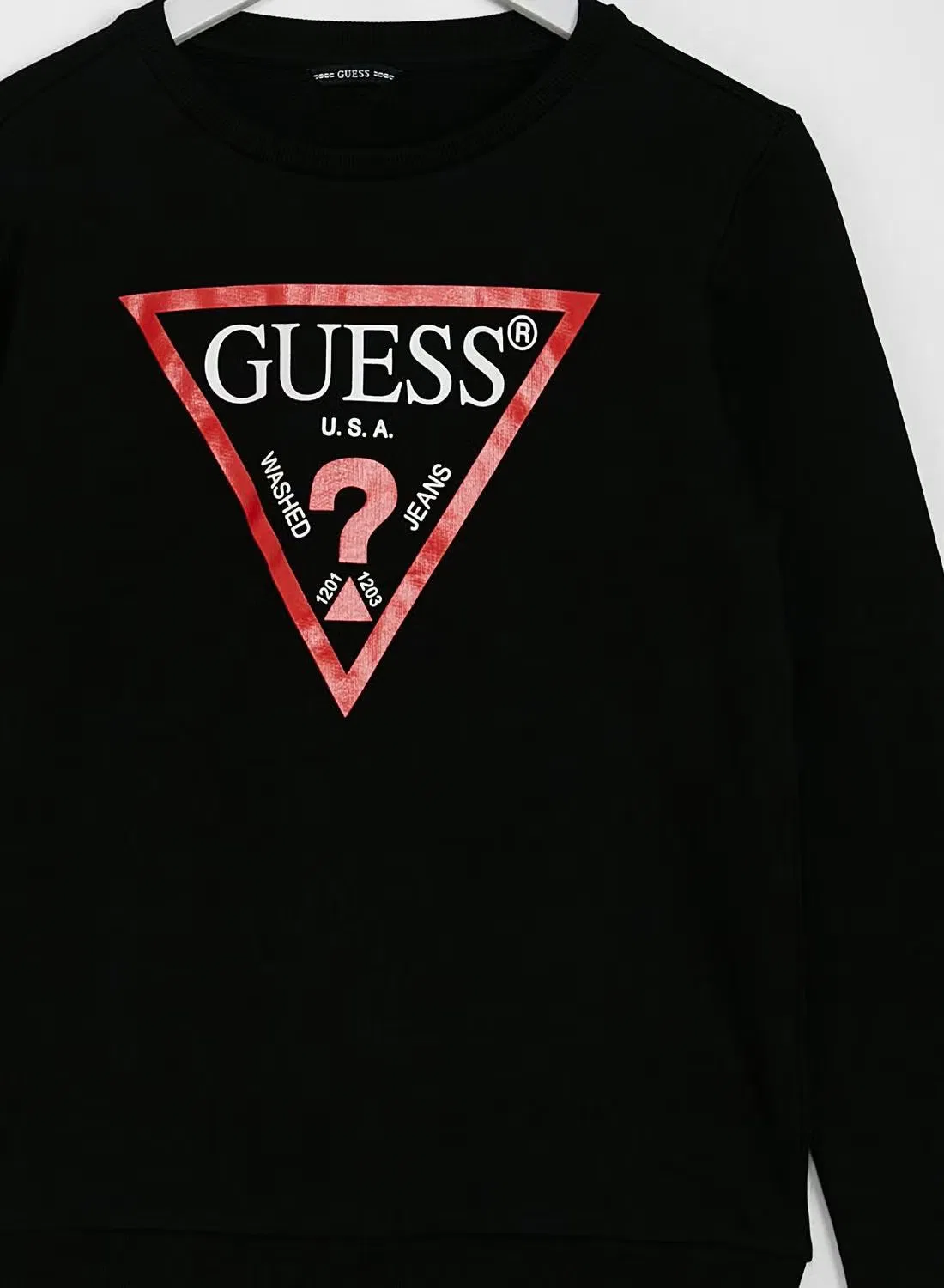 Свитшот с принтом Youth Logo Guess, черный — фото 4