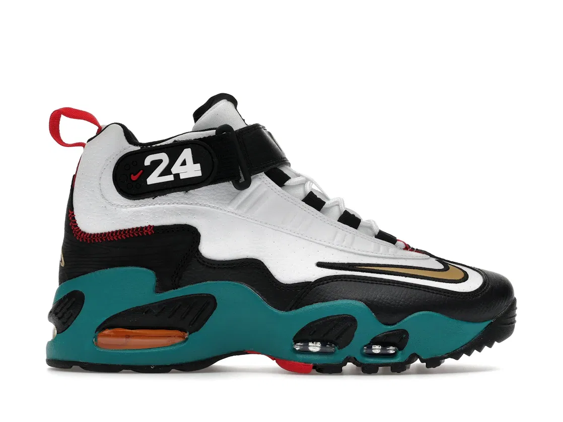 Детские кроссовки Lifestyle Nike Air Griffey Max 1, White/Black/University Red/Metallic Gold