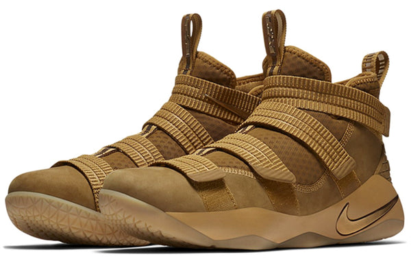 Кроссовки lebron soldier 11 ep 'wheat metallic gold' Nike, мультиколор — фото 3