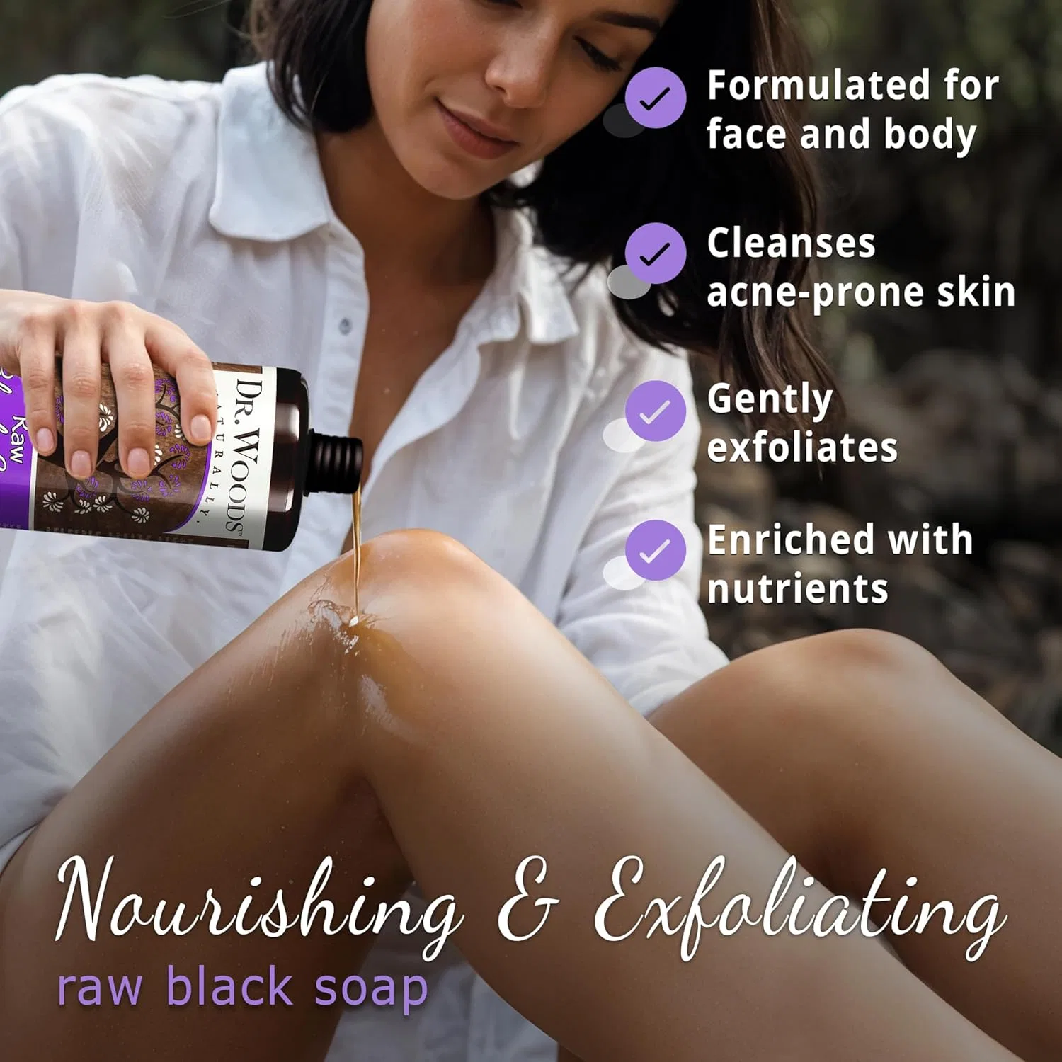 Жидкое мыло Dr. Woods Organic Shea Butter Pure Black Castile Soap, 1892.7 мл — фото 2