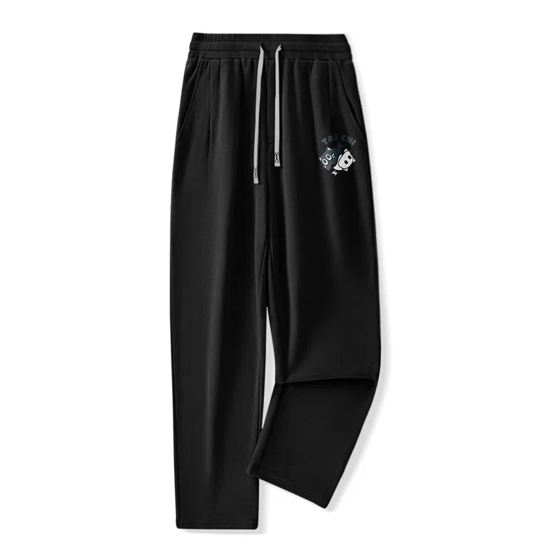 Детские спортивные брюки зауженные MINISO, Black (Tai Chi Cat Pants Logo)