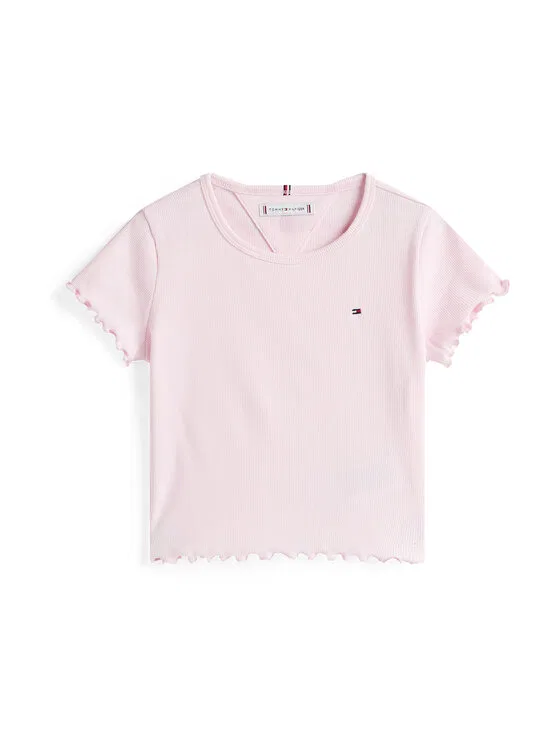 Футболка regular fit Essential Tommy Hilfiger, розовый — фото 4