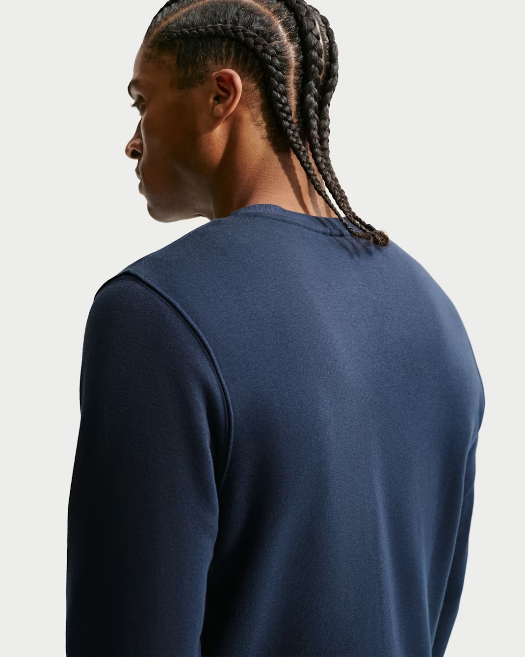 Свитшот Nike Club Fleece Crew, темно-синий/белый — фото 3