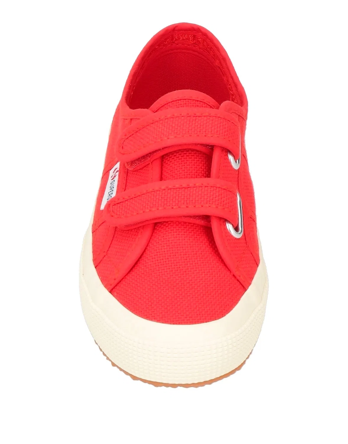 Детские кроссовки для девочек на липучках Superga, красный — фото 4
