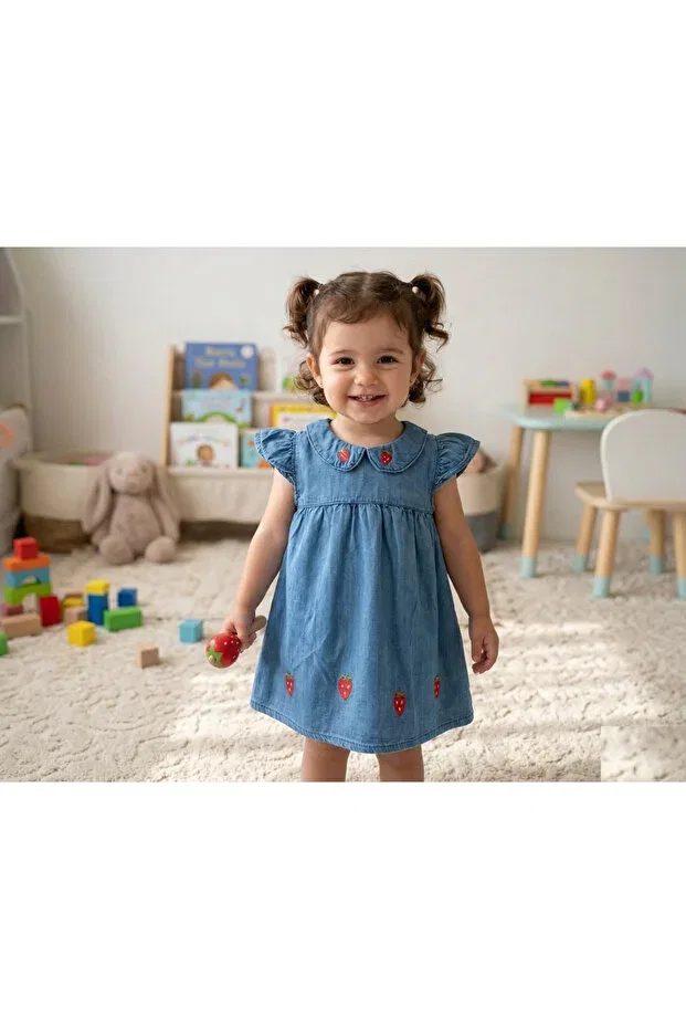 Детское платье для девочек с принтом Aymini Kids, Blue