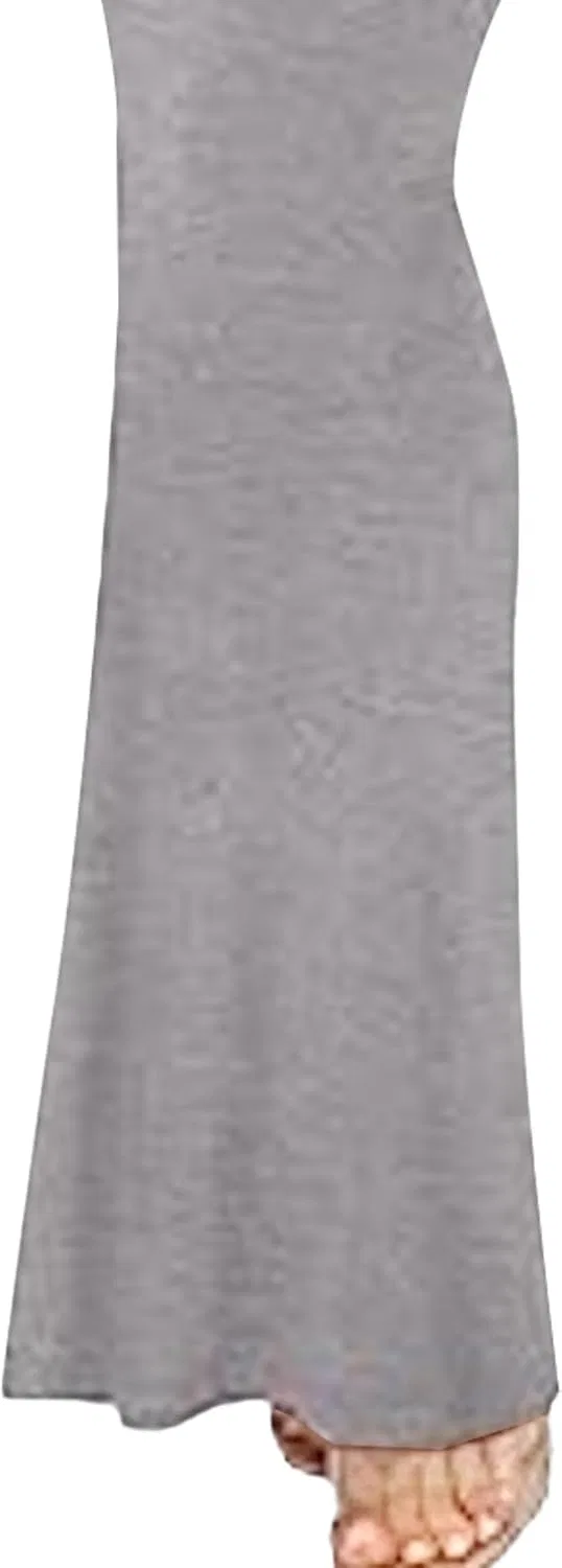 Женское облегающее платье на тонких бретелях, Grey — фото 3