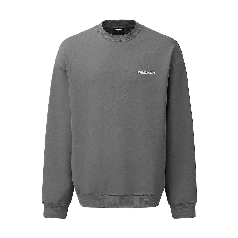 Детский свитшот с круглым вырезом SALOMON, Cool Charcoal Gray — фото 3