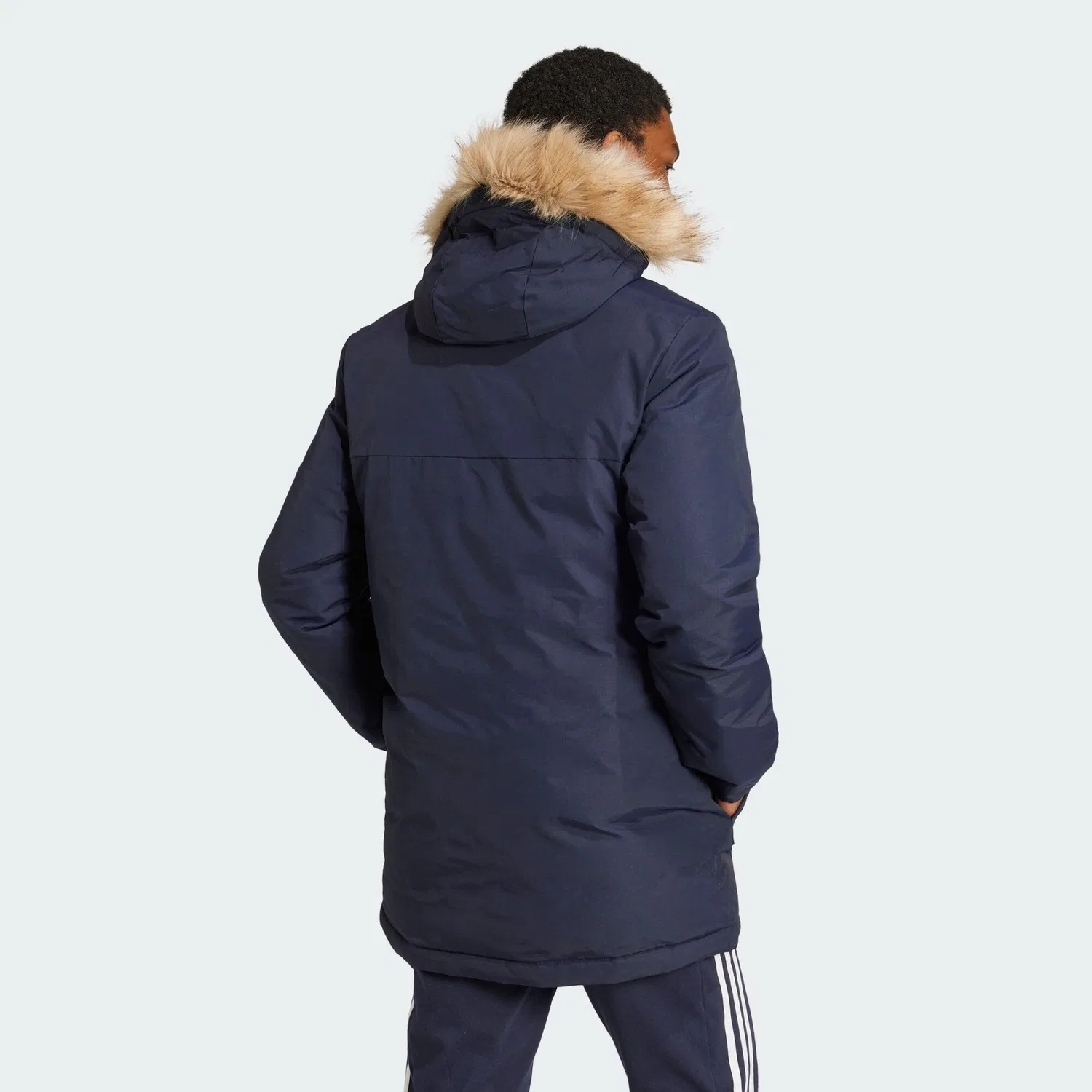 Мужская парка с искусственным мехом Paveric Fur Parka Adidas, Dunkelblau — фото 3