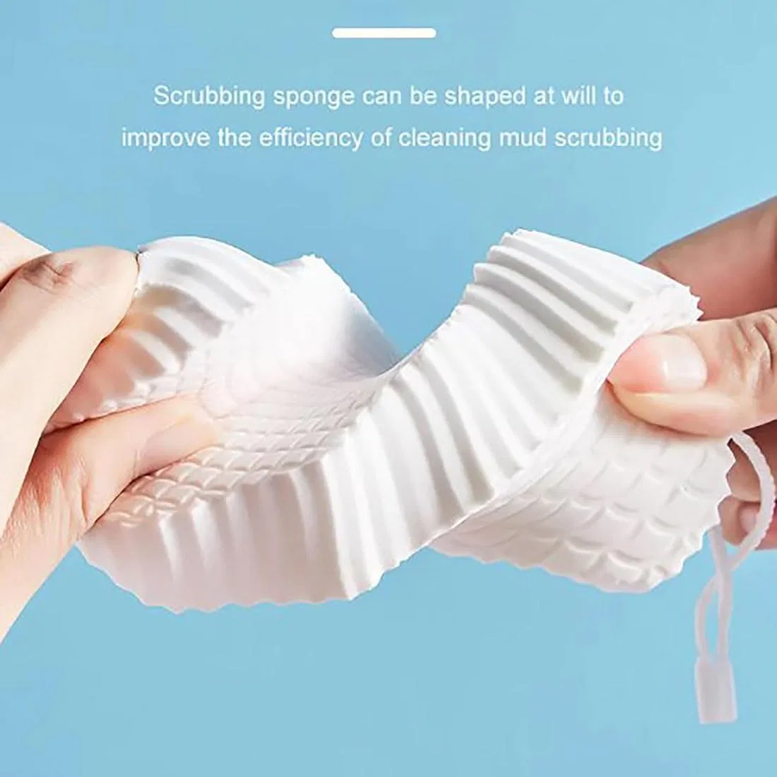 Эксфолиирующая губка для тела Super Soft, Qklovni, 1 шт, Серый — фото 4