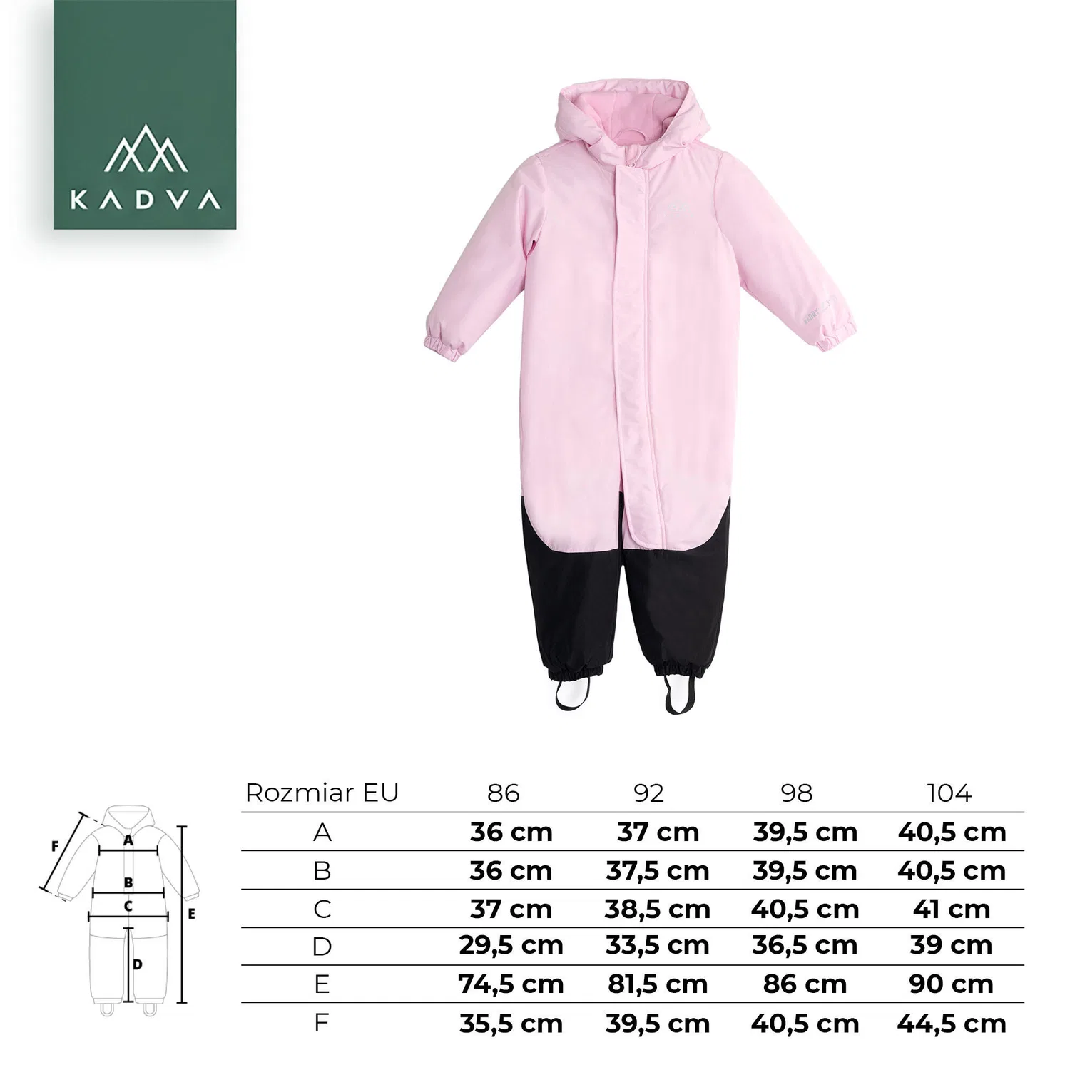 Детский зимний комбинезон для девочек Kiko Jrg Kadva, Rosa — фото 2