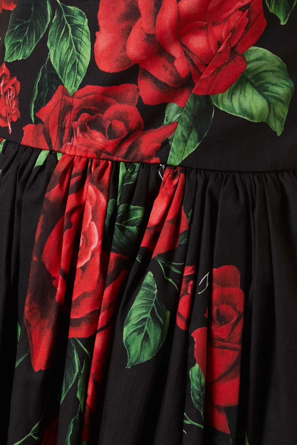Платье миди с принтом роз без рукавов Dolce & Gabbana — фото 4
