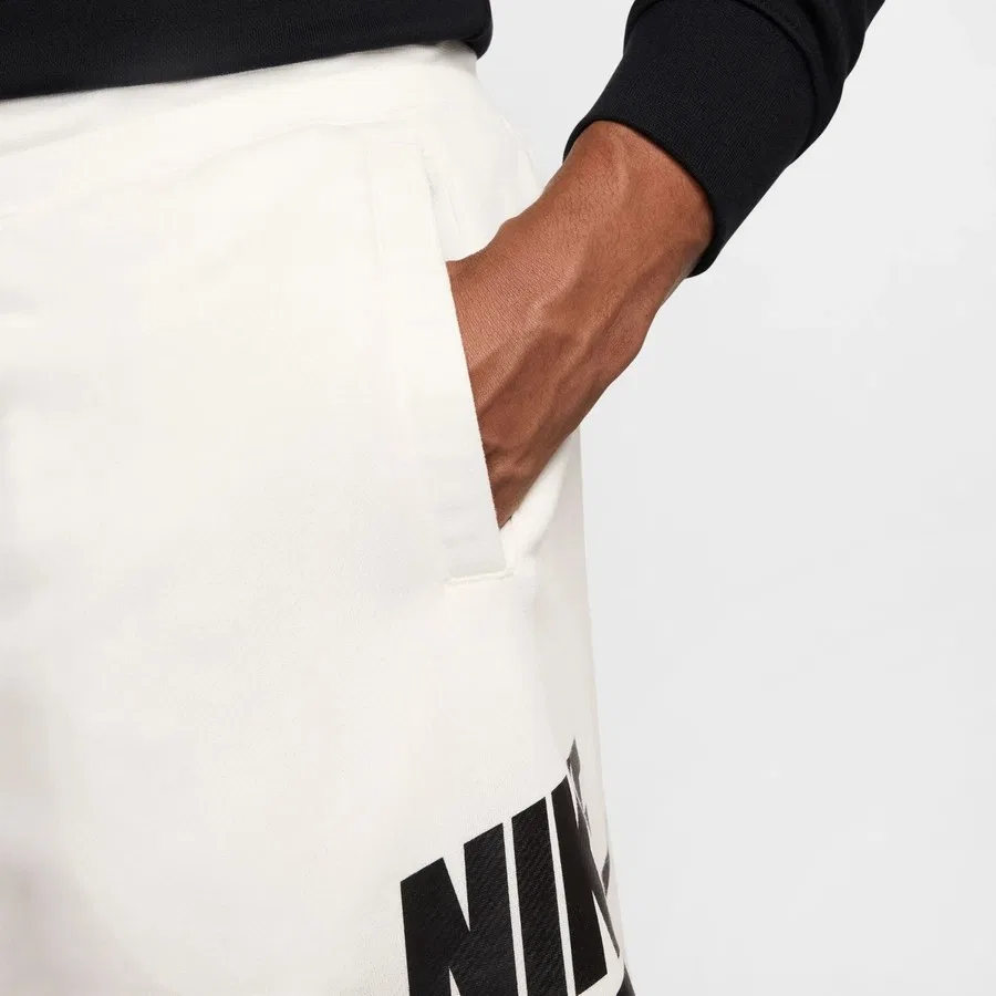 Шорты спортивные свободного кроя с принтом Nike Sportswear Sport Essentials French Terry Alumni, Белый — фото 4