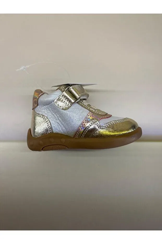 Детские ортопедические туфли для мальчиков с липучкой Eren Premium, Gold-Colored — фото 4