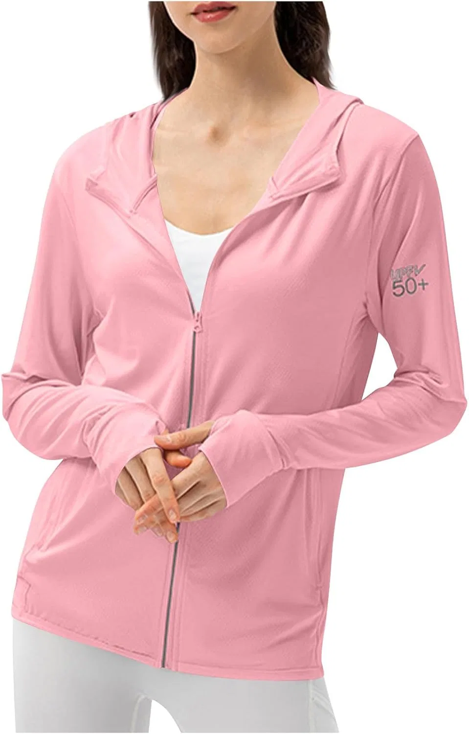 Женская солнцезащитная кофта с капюшоном UPF 50+ Generic, Pink
