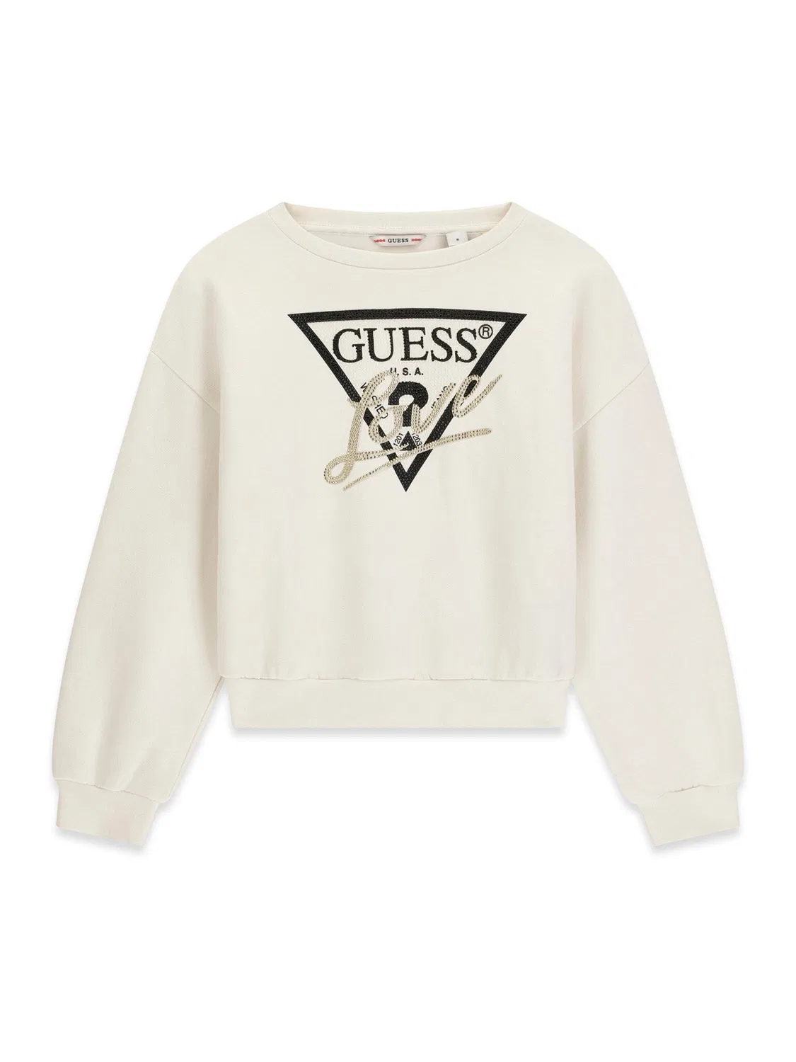 Толстовка стандартного кроя для девочки Guess, кремовый