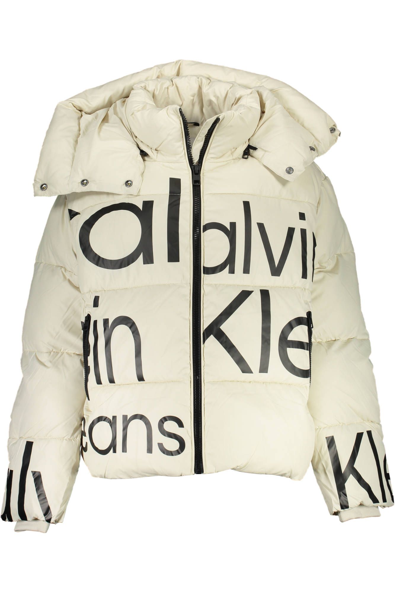 

Бежевая полиэстеровая женская куртка Calvin Klein