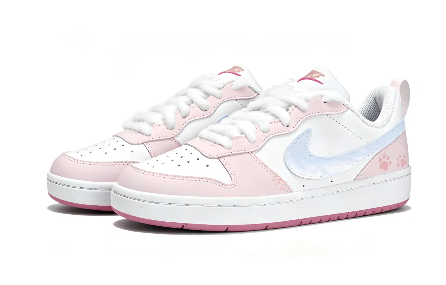 Детские кроссовки для скейтбординга с низким верхом Pink Blue Nike — фото 4
