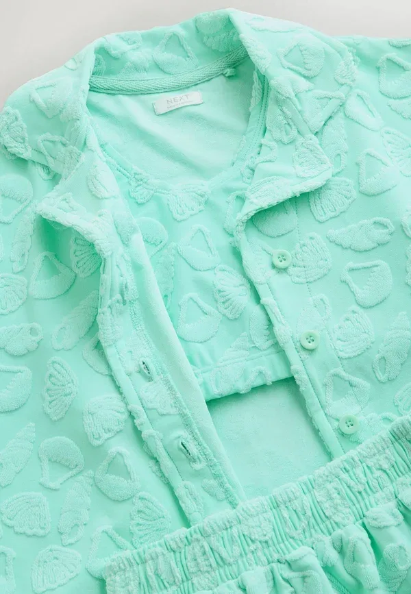 Комплект: шорты и топ, Polyester, Next, mint green, зеленый — фото 3