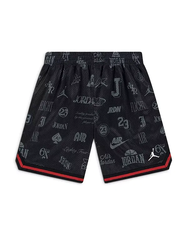 Детские шорты для мальчиков с принтом Taped Printed Mesh Jordan, черный