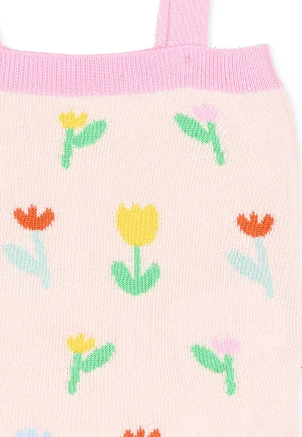 Боди с цветочным принтом Body Stella Mccartney Kids, розовый — фото 3