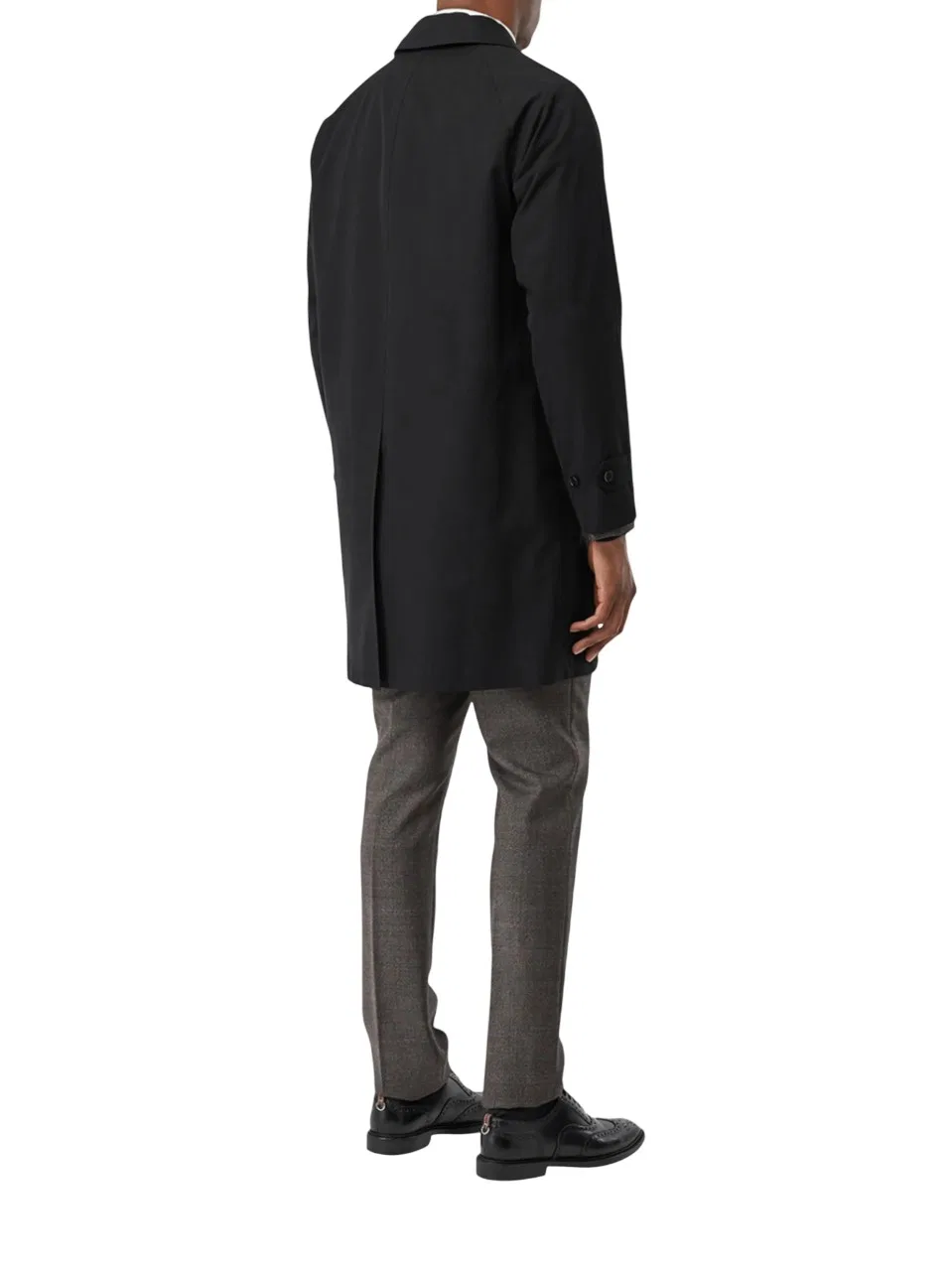 Пальто-кэраут мужское с рагланом Camden Car Coat Burberry, Black — фото 3