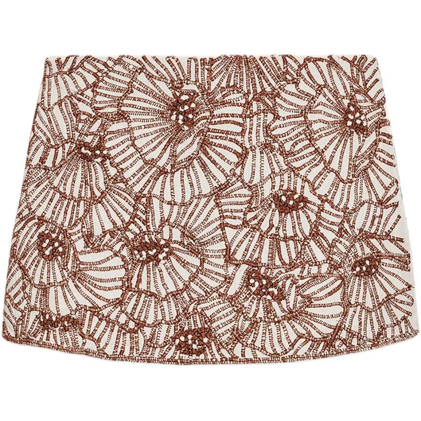 Женская юбка-шорты Casual ZARA, Nude/Brown