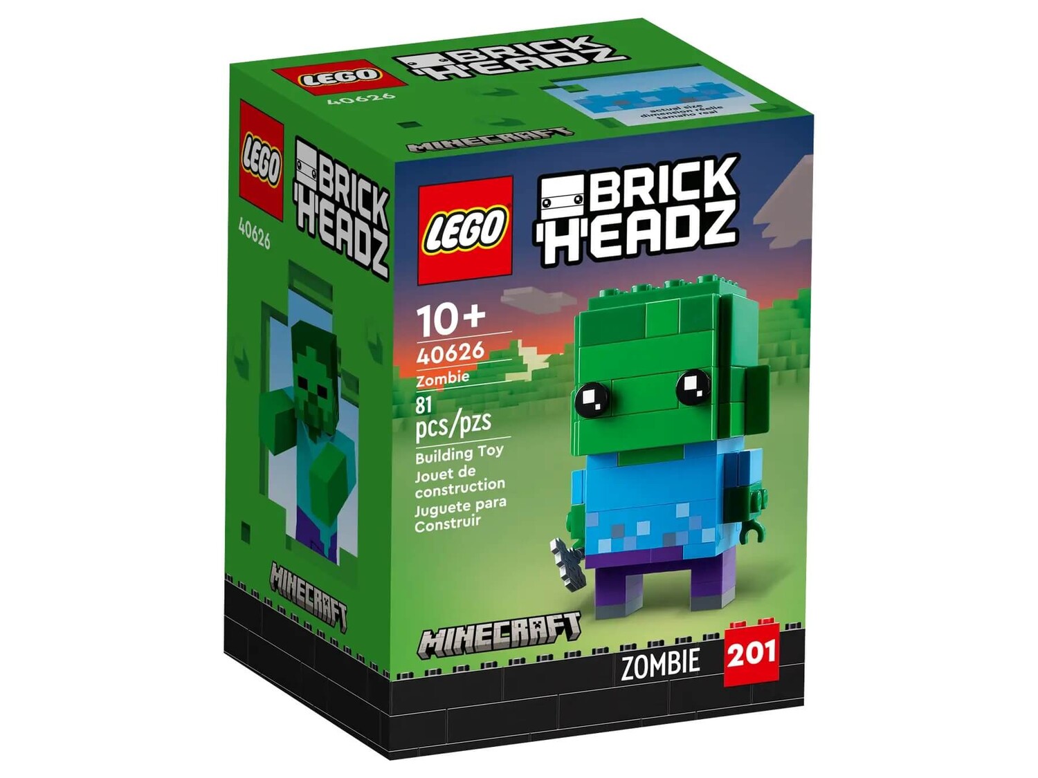 Конструктор Lego BrickHeadz Zombie 40626, 81 деталь — фото 2