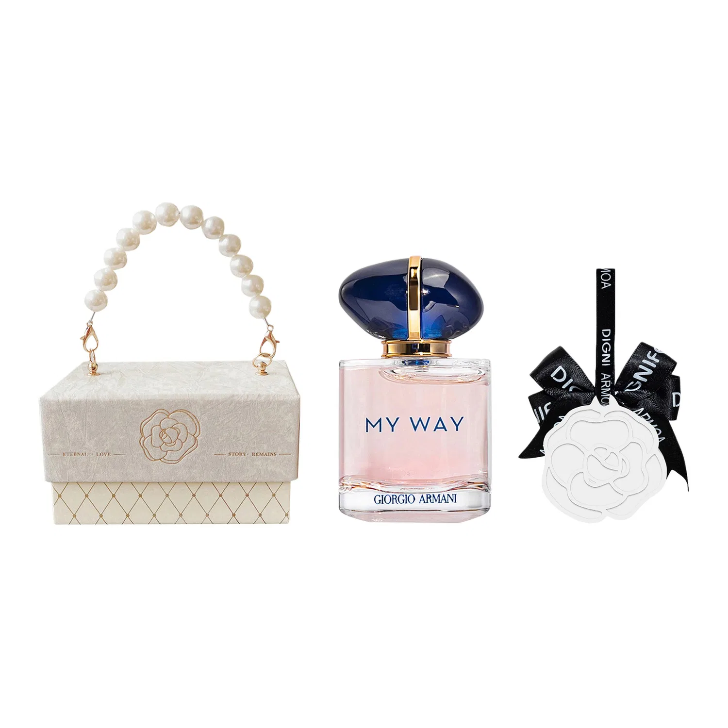 Женский парфюмерный набор MYWAY Eau De Parfum 7 мл и ароматерапия с камелией, GIORGIO ARMANI, Black