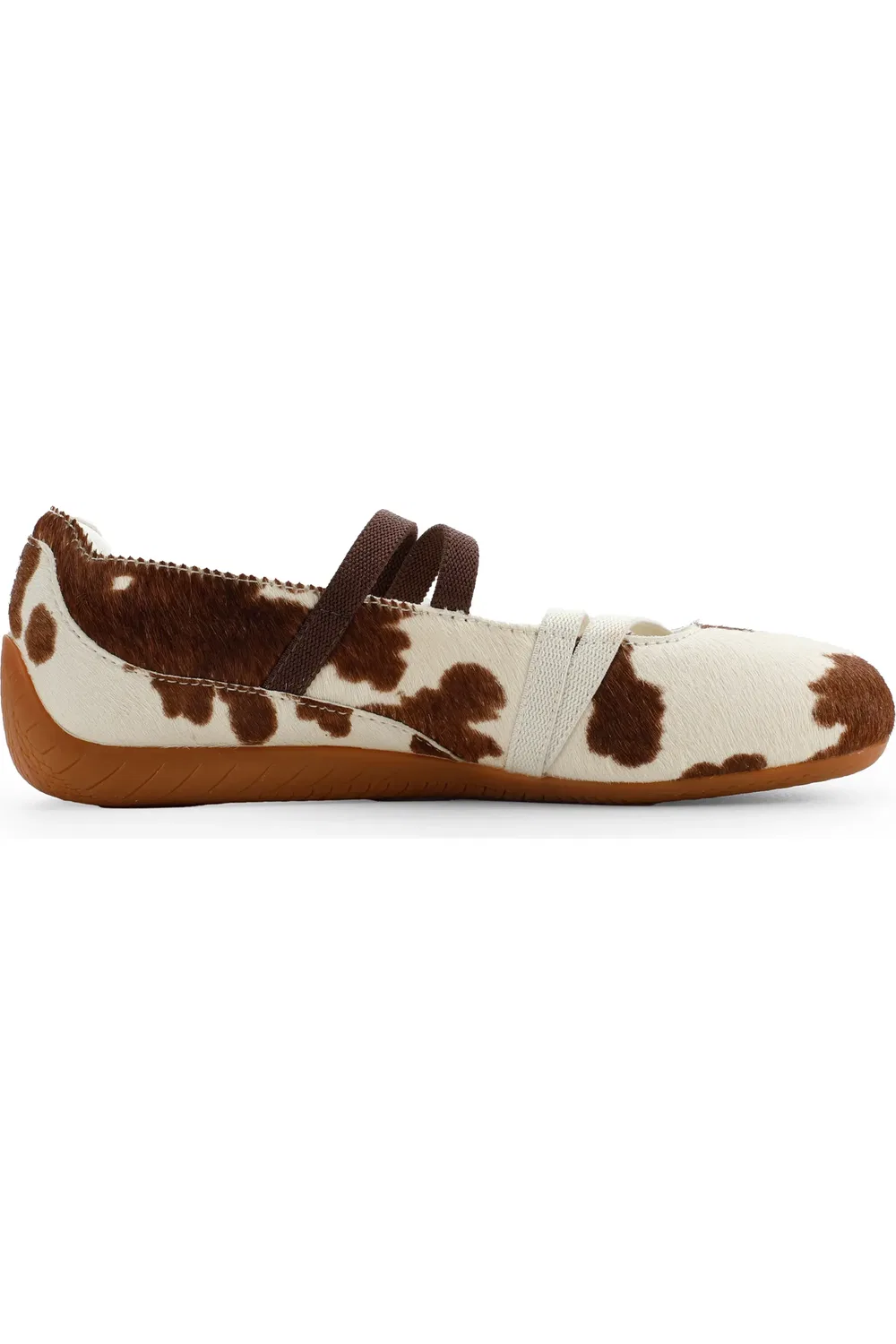 Детские кеды балетки с коровьим принтом Speedcat PUMA, Chocolate Brown/Warm White — фото 4