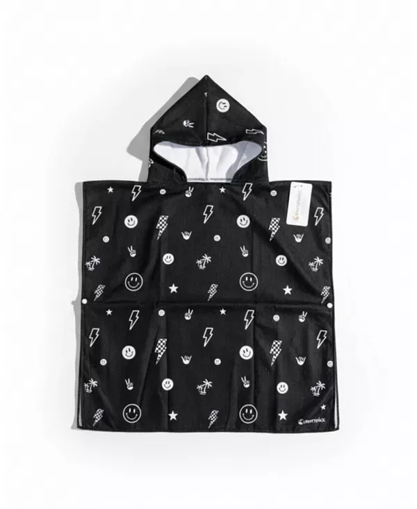 Детское пончо с капюшоном Monochrome Smiley Cherrypick, Monochrome Smiley