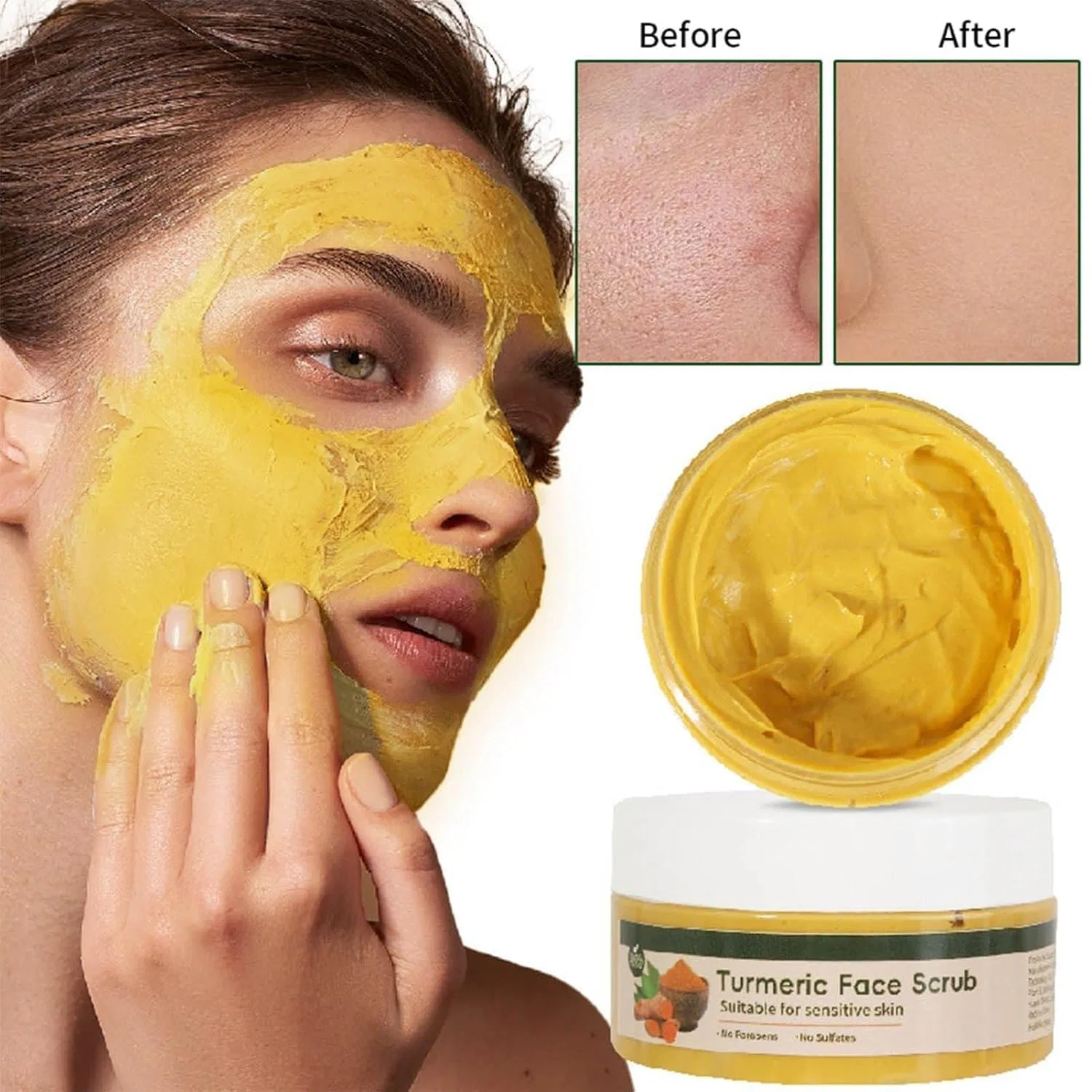 Скраб для лица и тела Turmeric Exfoliating Cream, 100 г Generic — фото 3