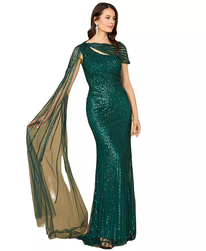 

Женское приталенное платье на одно плечо Lara, зеленый