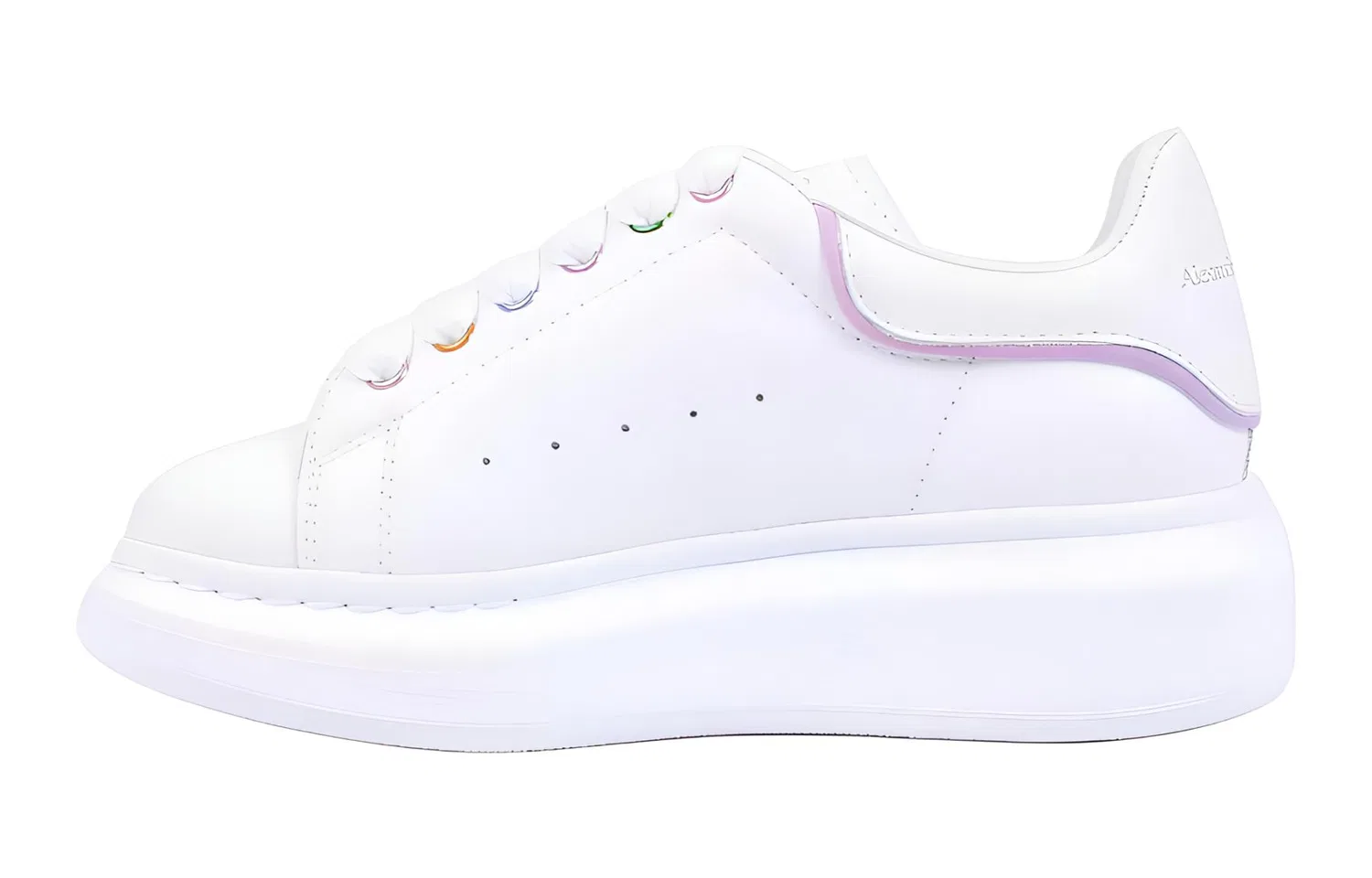 Детские кроссовки для скейтбординга с кожаным верхом Alexander McQueen, White