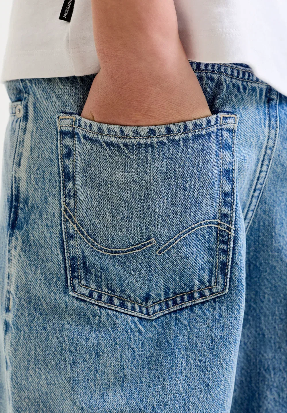 Jjidave jjoriginal st 341 noos jnr - джинсы прямого кроя Jack & Jones Junior, Blue Denim — фото 4