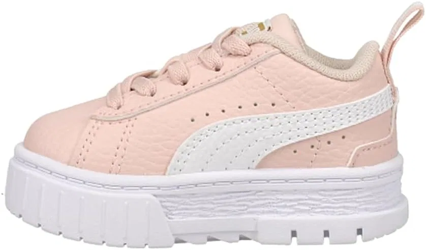 Детские кожаные кроссовки для девочек Mayze PUMA, Island Pink/White — фото 3