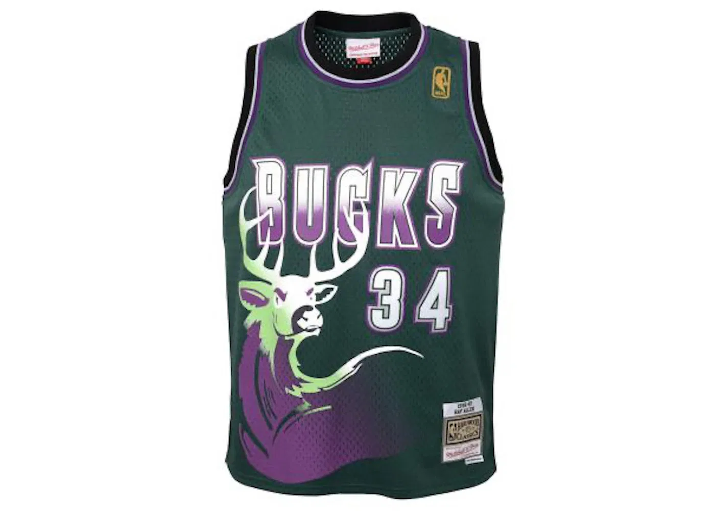 Детская баскетбольная джерси Milwaukee Bucks с принтом Ray Allen Mitchell & Ness, Green