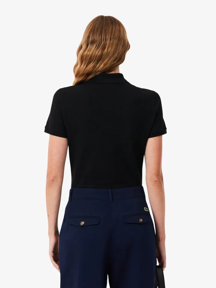 Футболка поло LACOSTE Slim Fit, Black — фото 3