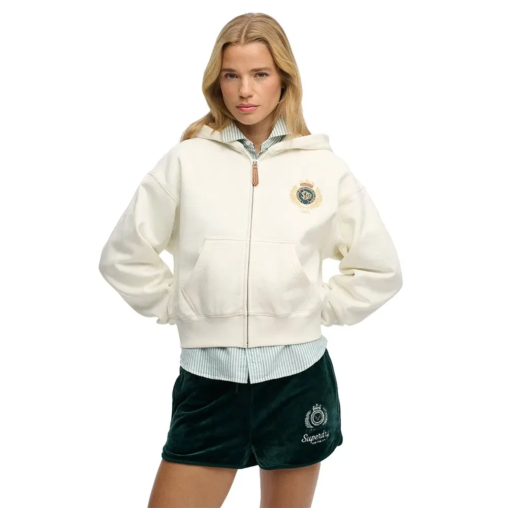 Худи на молнии Superdry Country Club, белый