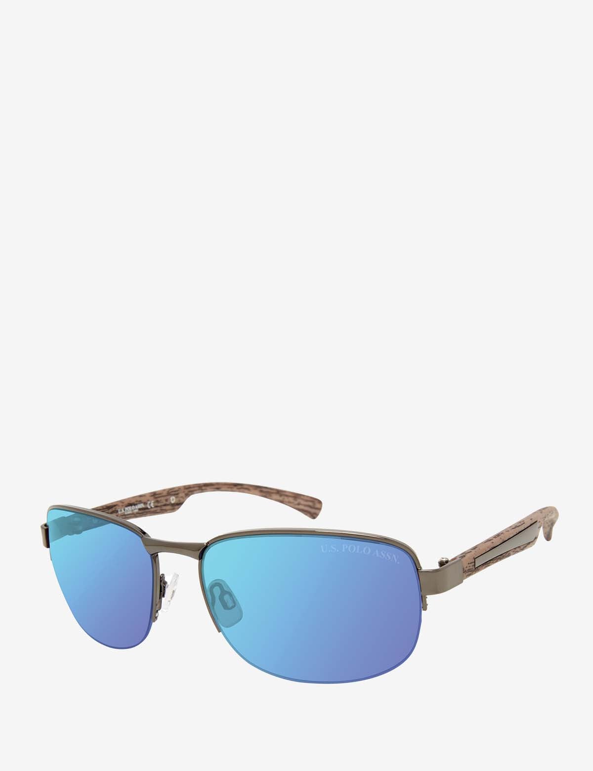 

Солнцезащитные очки U.S. Polo Assn Men's Semi-rimeless Rectangular Metal, серый