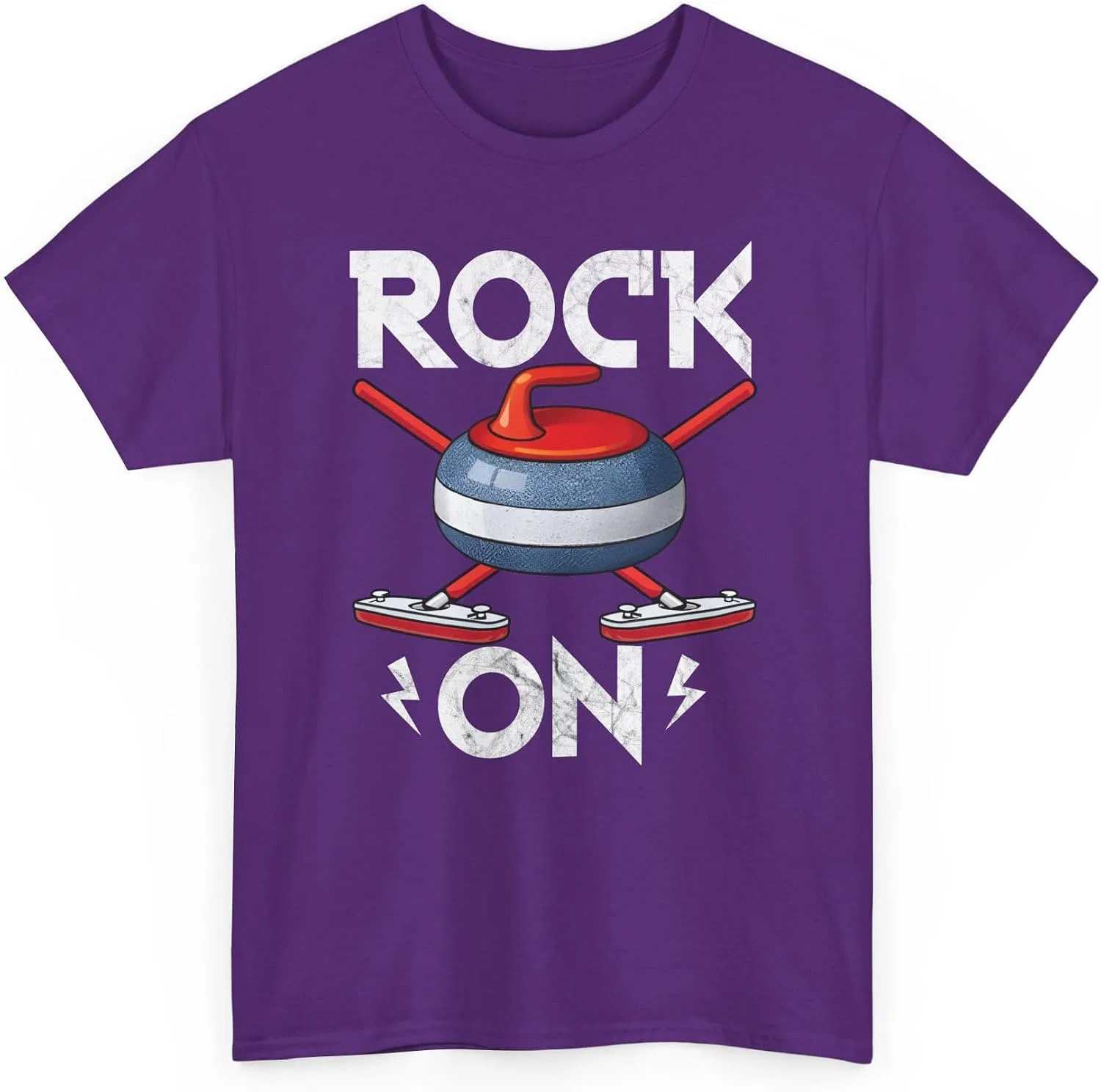Футболка с ретро-принтом Rock On Gildan 5000, Purple