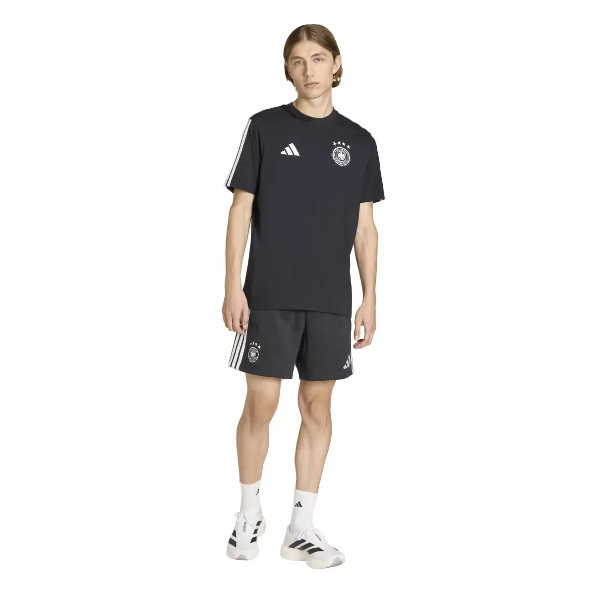 Мужская футболка с принтом Alemania Mundial 2026 DNA adidas, Negro — фото 3